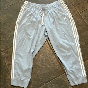 Women’s Adidas Light Blue White Stripes Athletic Pants 3XL NEW